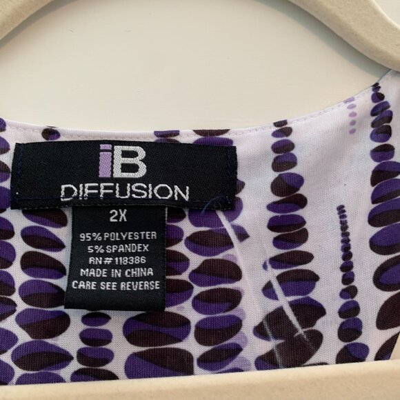 IB Diffusion 2X Purple Black and White T Tank Maxi Dress - Picture 6 of 7